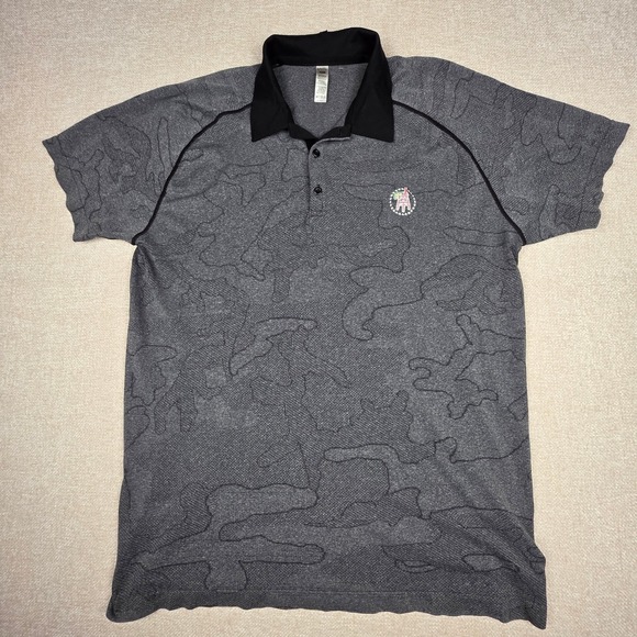 Unrl Other - UNRL Golf Barstool Sports Polo Shirt‎ Mens XL Grey Camo Performance Golf Top